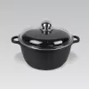 Maestro MR-4624C κατσαρόλα με καπάκι 24 cm 4 l μαύρη