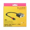 Προσαρμογέας καλωδίου βίντεο DeLOCK 62994 USB Type-C σε VGA 0,2 m μαύρο