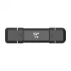 USB Stick Silicon Power DS72 1 TB, USB 3.2 Gen 2 Type-A / Type-C, θήκη αλουμινίου-καουτσούκ, μαύρο