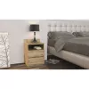 Κομοδίνο top e shop M1 ARTISAN, φινίρισμα δρυς, 2 συρτάρια, 400×320×590 mm