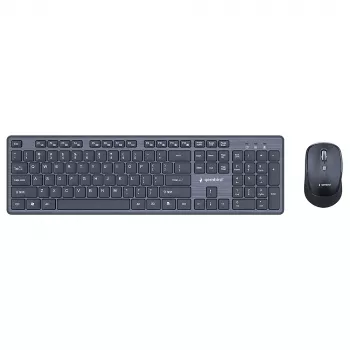 Gembird KBS-WCH-04 Ασύρματο σετ desktop (πληκτρολόγιο + ποντίκι), μαύρο, US-Layout