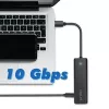 Hub USB-C, 4 θύρες 2x USB-A, 2x USB-C, Μαύρο