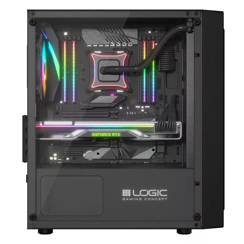 Κουτί υπολογιστή Logic Concept Atos AM-ATOS-10-0000000-0002 ATX μαύρο