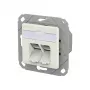 METZ CONNECT Πρίζα σύνδεσης E-DAT C6A LSA++ 2 Port UPk λευκό (reinweiß)