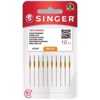 Βελόνες ραπτομηχανής SINGER N204511M1003 — Μοντέλο 2045 SZ12 BLST, συσκευασία 10 τεμ., βελόνες Universal οικιακής ραπτομηχανής