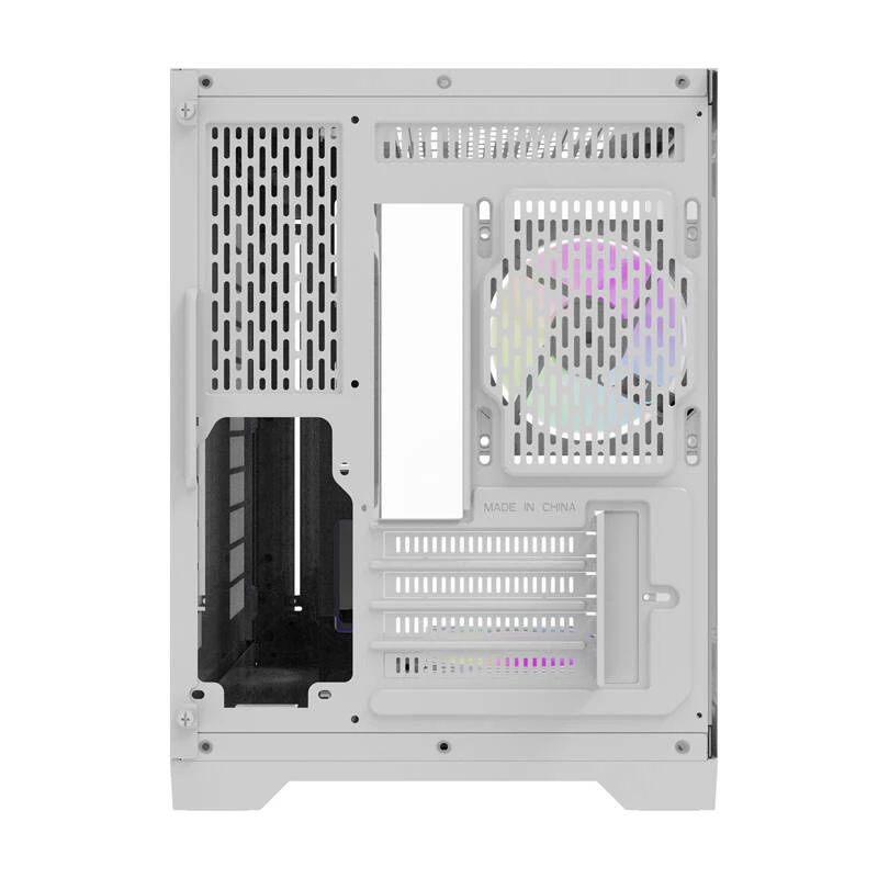 Darflash FT418 κουτί υπολογιστή + 6 ανεμιστήρες aRGB (λευκό)