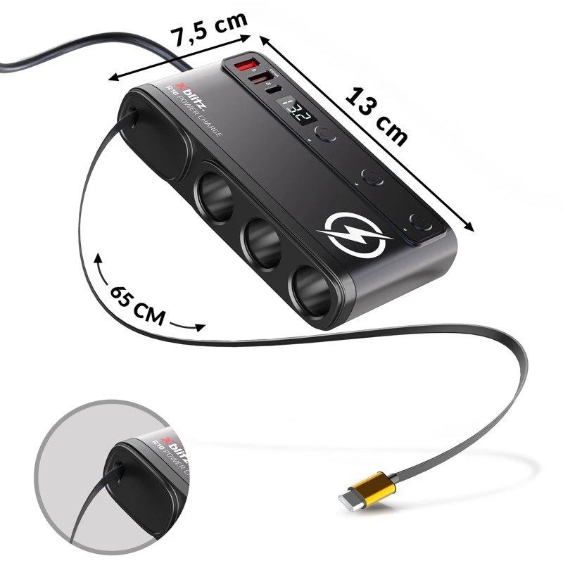 Xblitz R10 Power Charge πολύπριζο αυτοκινήτου