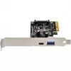 SilverStone ECU03 - Αντάπτορας USB - PCIe 2,0 x2 Low Profile - USB-C 3,1 x 1 + USB-C x 1 (SST-ECU03)