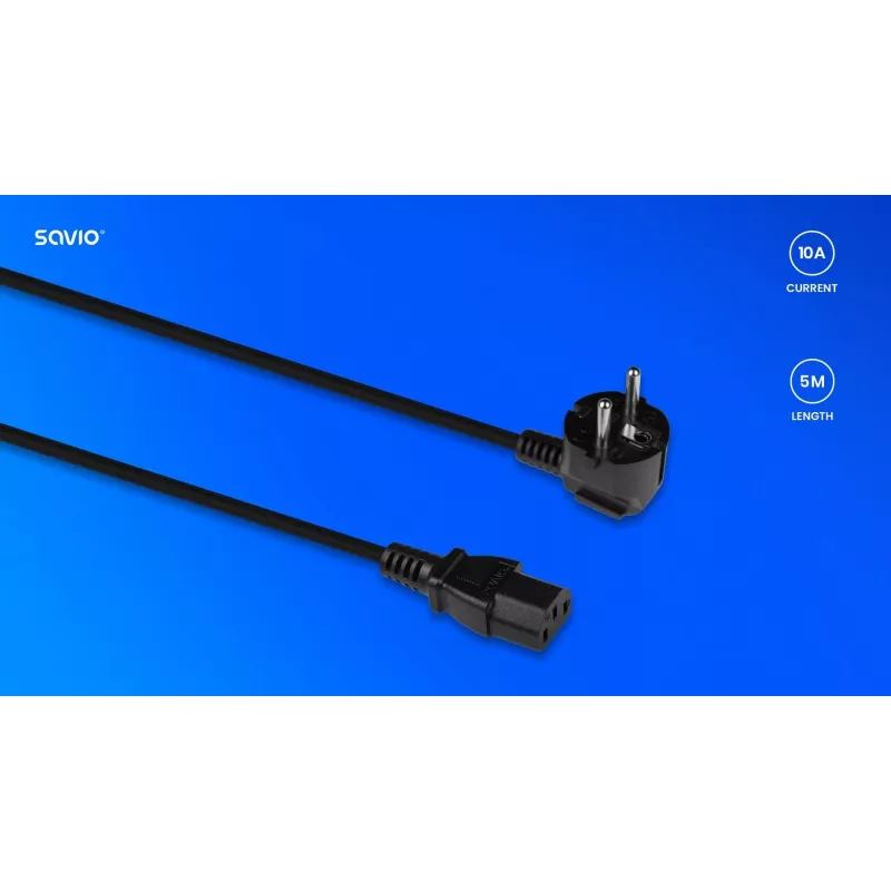SAVIO CL-181 Καλώδιο τροφοδοσίας CEE 7/7 (E/F) – IEC C13 5m