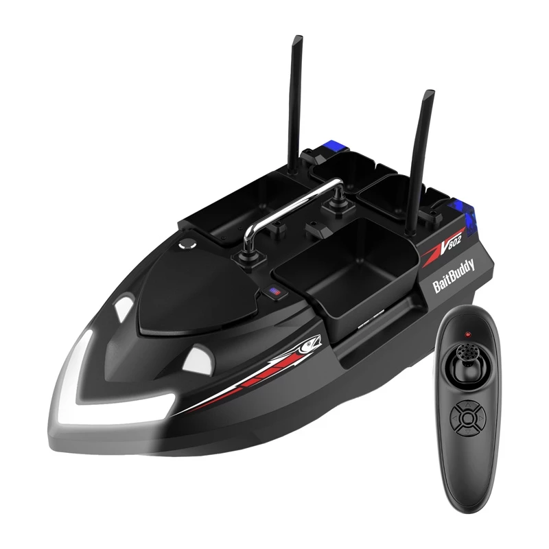 Βάρκα δολώματος Flytec V802 με μπαταρία 12000 mAh, μαύρο