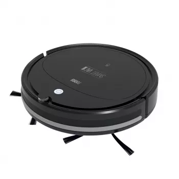 Ρομποτική σκούπα TEESA Smart VAC 2 — στρογγυλή, μαύρη, ισχύς αναρρόφησης 1000 Pa, μπαταρία Li 9,6 V/2000 mAh, δοχείο σκόνης 0,2 l, WLAN, αυτόματη επιστροφή