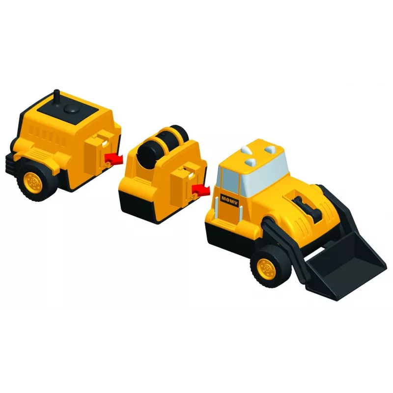Σετ οχημάτων Popular Playthings Mix or Match Vehicles Construction μαύρο κίτρινο
