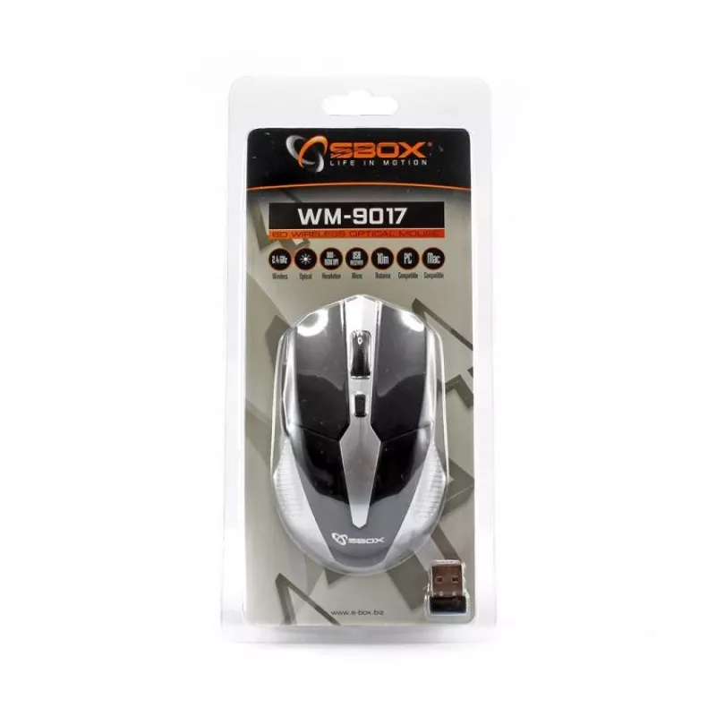 Ποντίκι SBOX WM-9017BS μαύρο/ασημί USB