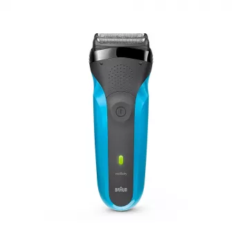 Braun Series 3 310s ξυριστική μηχανή υγρή & στεγνή μπαταρία με 3 εύκαμπτες λεπίδες μαύρο/μπλε