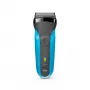 Braun Series 3 310s ξυριστική μηχανή υγρή & στεγνή μπαταρία με 3 εύκαμπτες λεπίδες μαύρο/μπλε