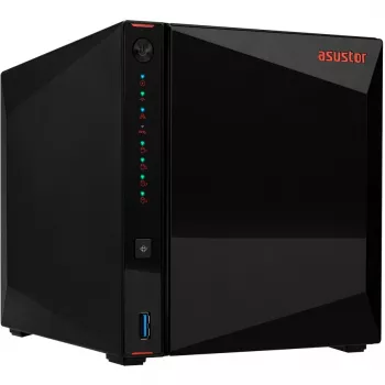 ASUSTOR Nimbustor 4 AS5304T - Διακομιστής NAS - 4 θέσεις - SATA 6Gb/s - RAID 0, 1, 5, 6, 10, JBOD - RAM 4GB - 2,5 Gigabit Ethernet - Υποστήριξη iSCSI (90-AS5304T00-MD30)