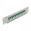 Patchpanel οπτικών ινών DeLOCK 10 ιντσών 12 Port LC Duplex πράσινο 1U γκρι