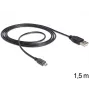 Καλώδιο USB DeLOCK USB 2.0-A - USB micro-B 1,5 m