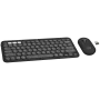 Logitech Pebble 2 Combo Πληκτρολόγιο Ποντίκι περιλαμβάνεται RF Wireless + Bluetooth QWERTY Δανικά - Φινλανδικά - Νορβηγικά - Σουηδικά γραφίτης (920-012257)