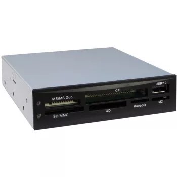 Inter-Tech Nitrox Multi Card Reader CI-02 - Αναγνώστης καρτών - 8,9 cm (3,5 ίντσες) (CF I, CF II, MS, MS PRO, Microdrive, MMC, SD, MS Duo, xD, MS PRO Duo, TransFlash, microSD, SDHC, MS Micro)