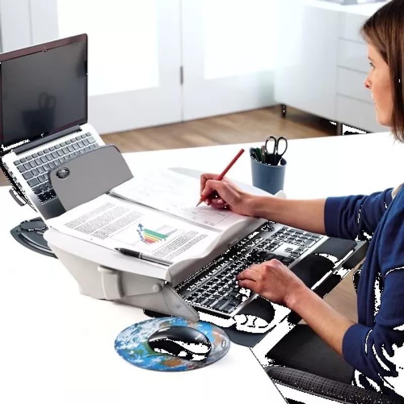 Fellowes Easy Glide κλίση γραφής/εγγράφων - βάση εγγράφων - γκρι, μαύρο (8210001)