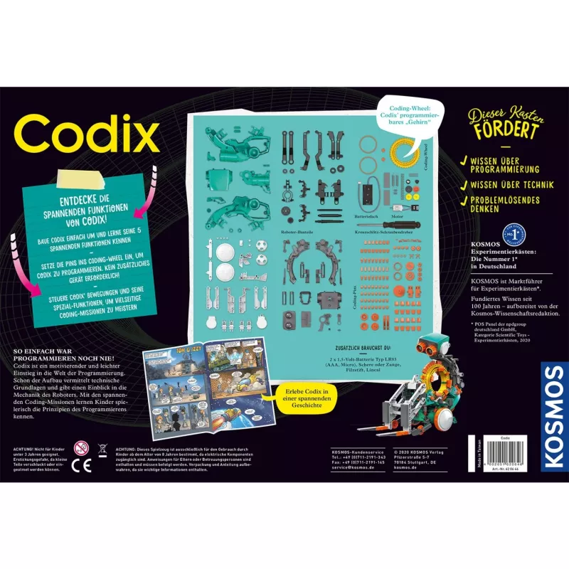Kosmos Codix, Κιτ κατασκευής, 8 ετών Kosmos Codix. Τύπος προϊόντος: Κιτ κατασκευής, Συνιστώμενη ηλικία (ελάχ.): 8 ετών