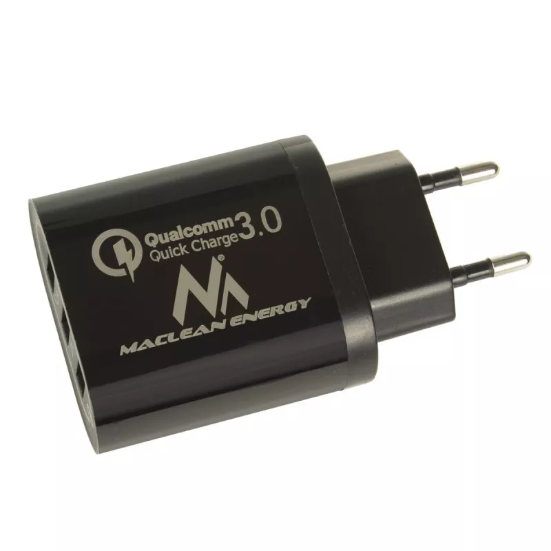Φορτιστής τοίχου USB MACLEAN MCE479B — 3x θύρες USB, 18W συνολική ισχύς, συμπαγής