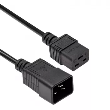 Καλώδιο επέκτασης server Akyga AK-UP-03 IEC C20 σε C19, 1,8 m, μαύρο