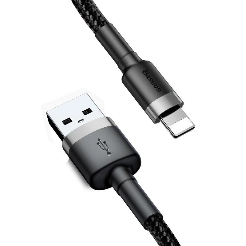 Baseus Cafule καλώδιο USB Lightning 2A 3m (μαύρο+γκρι)