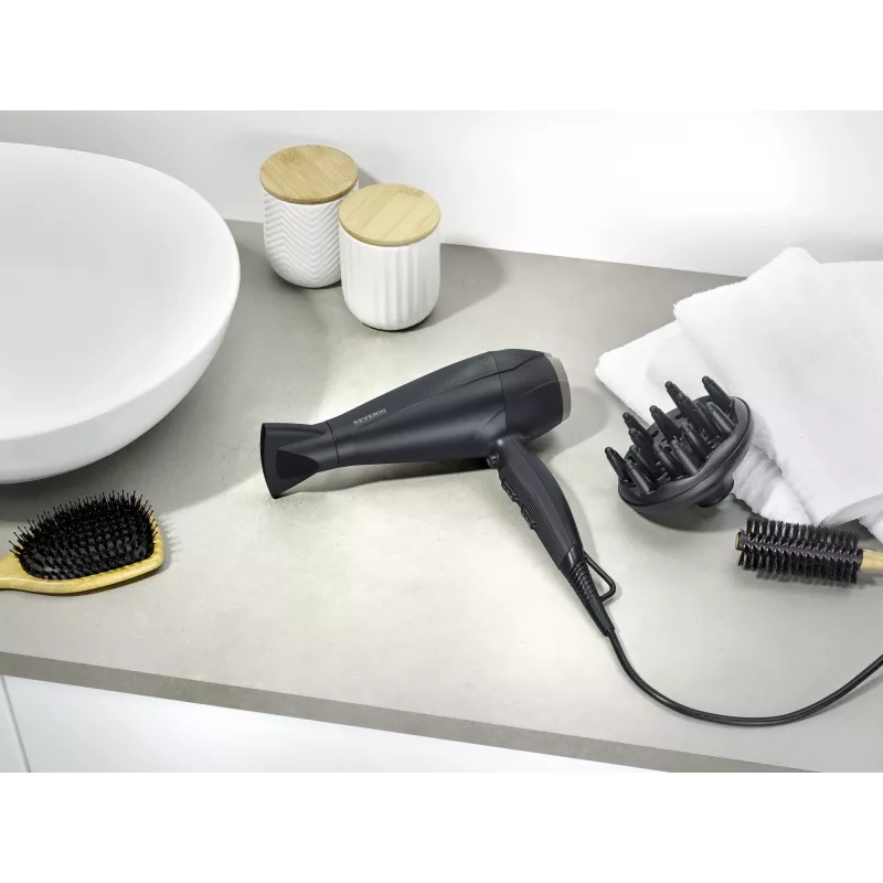 Severin HT 0167 πιστολάκι μαλλιών, 2300 W, μαύρο/ασημί