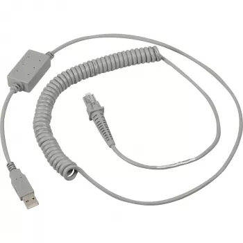 Datalogic καλώδιο USB, σπειροειδές καλώδιο σύνδεσης USB, σπειροειδές, γκρι, 2 m, κατάλληλο για όλα τα σαρωτές χειρός (90A051922)