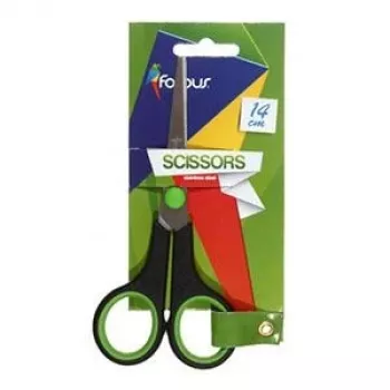Ψαλίδι FORPUS FO60605 14 cm, λαστιχένιες λαβές, λεπίδες ανοξείδωτου ατσαλιού