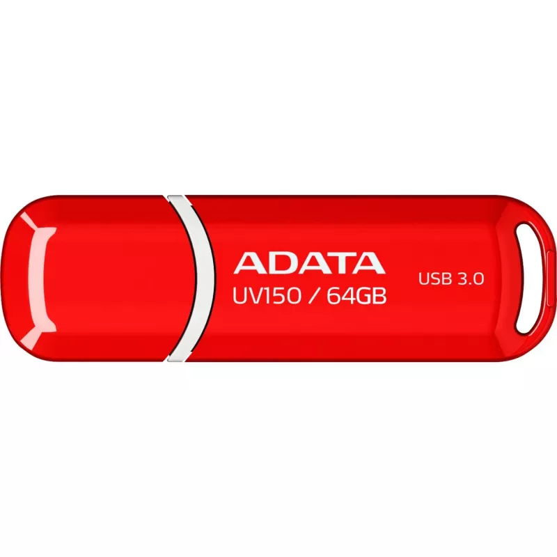 Μονάδα USB ADATA DashDrive UV150 64 GB, USB Type-A 3.2 Gen 1, Κόκκινο, Σχέδιο με Καπάκι