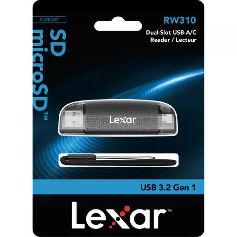 Κάρτα ανάγνωσης Lexar LRW310X-BNBNG USB 2.0 Type-A/Type-C μαύρο