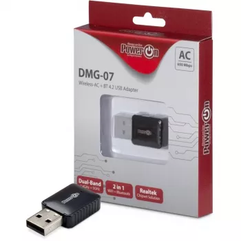 Inter-Tech DMG-07 – Ασύρματο – USB – WLAN / Bluetooth – Wi-Fi 5 (802.11ac) – 650 Mbit/s – μαύρο (88888146)