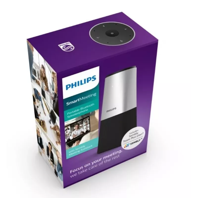 Philips PSE0540 Smart Meeting φορητό μικρόφωνο συνεδριάσεων, USB-C, μαύρο/ασημί