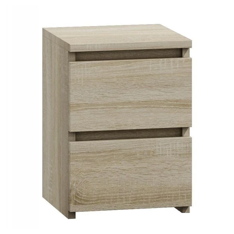 Κομοδίνο top e shop M2 SONOMA — κομοδίνο 2 συρταριών, δρυς, 300×300×400 mm