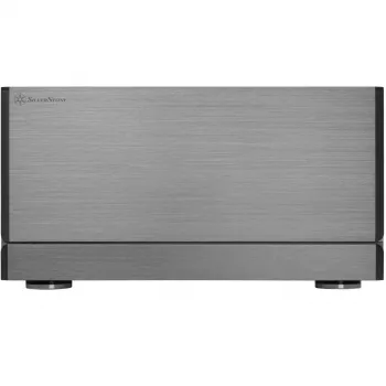 SilverStone Crown 04 Κουτί PC SST-CW04TB — Μορφή HTPC, υποστήριξη SSI-EEB, σκούρο γκρι