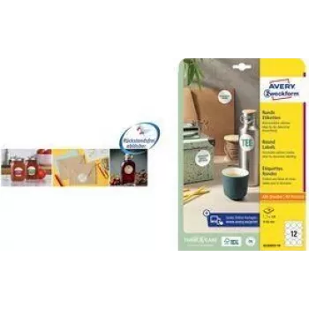 Ρολό ετικετών Avery, στρογγυλό Ø65 mm, μοντέλο 5081 (συμβατή μορφή συσκευασίας A4)