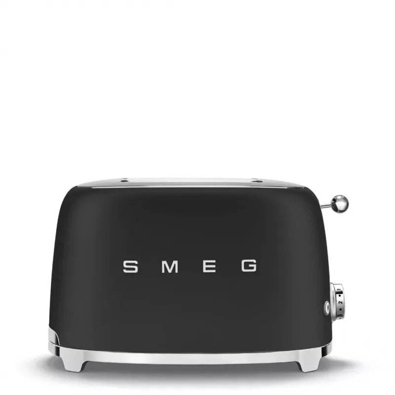 Τοστιέρα Smeg 50's Style TSF01BLMEU 2 φέτες μαύρο ανοξείδωτο ατσάλι
