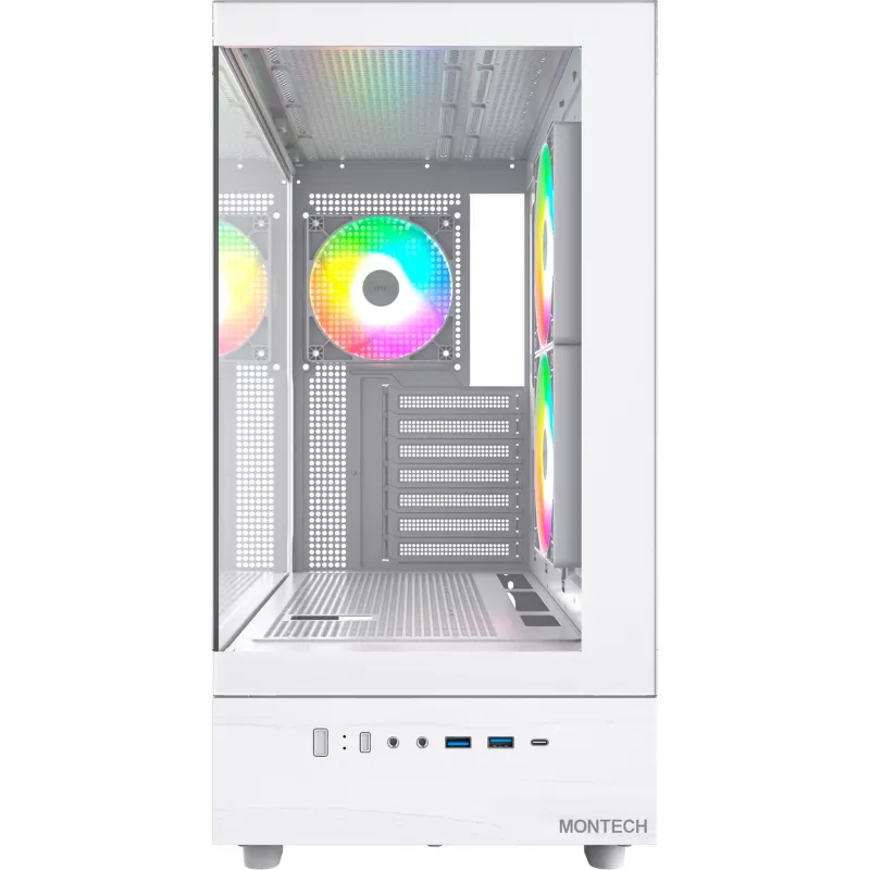 Montech XR Midi-Tower, Tempered Glass – λευκό