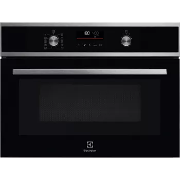 Εντοιχιζόμενος φούρνος Electrolux EVL6E49X, Compact 45 cm, Μέταλλο, Μαύρο, CombiQui