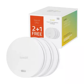 Avanca Hombli έξυπνος ανιχνευτής καπνού λευκό 2+1 Promo Pack