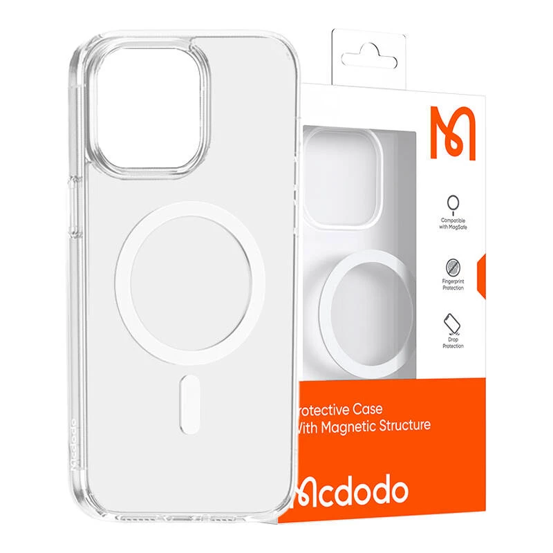 Μαγνητική θήκη McDodo για iPhone 15 Pro (διαφανής)
