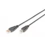 Digitus ASSMANN - Καλώδιο USB - USB Type A, 4 ακίδων (M) - USB Type B, 4 ακίδων (M) - 50 cm (USB/USB 2.0) - μαύρο (AK-300105-005-S)