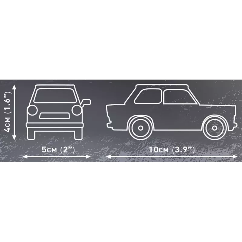 Σετ κατασκευής Cobi Trabant 601 — 72 τεμάχια, μινιατούρα μοντέλο αυτοκινήτου