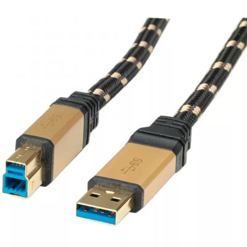 Καλώδιο USB 3.0 ROLINE GOLD Type A M - B M 3,0 m