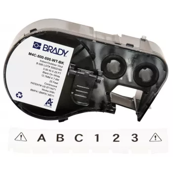 Brady Corporation M4C-500-595-WT-BK βινύλιο μαύρο σε λευκό 12,70 mm x 7,62 m μόνιμο (170818)