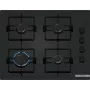 Εντοιχιζόμενη εστία υγραερίου Bosch Serie 2 POP6B6K30 60 cm, 4 ζώνες υγραερίου, μαύρη κεραμική εστία, χειρισμός με περιστροφικά κουμπιά