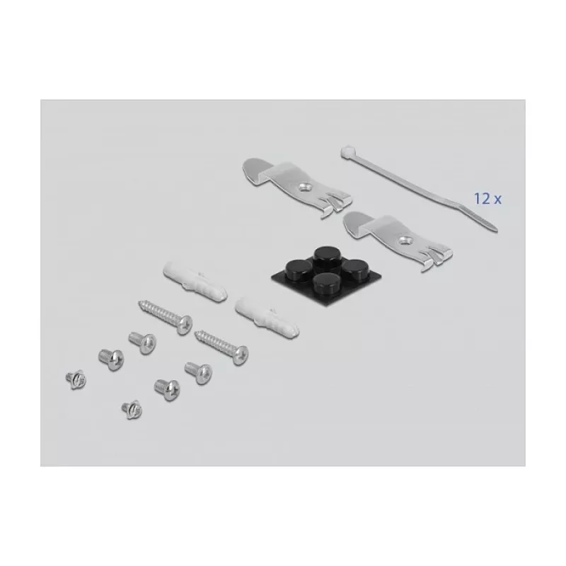 Patch Panel DeLOCK Keystone 12 Port μαύρο